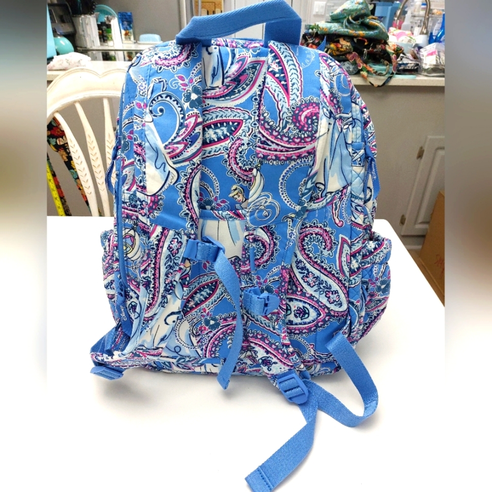 Vera Bradley Disney Cinderella Paisley XL Campus Backpack NWT - Picture 7 of 7